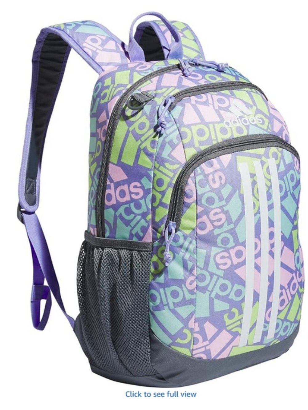 Adidas allover logo backpack light Purple Gray